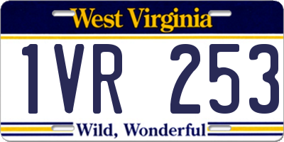 WV license plate 1VR253