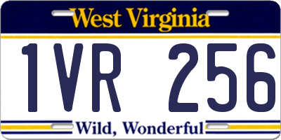 WV license plate 1VR256