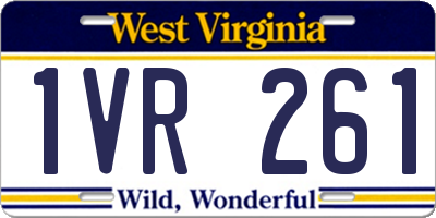 WV license plate 1VR261