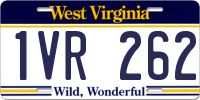 WV license plate 1VR262