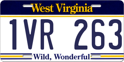 WV license plate 1VR263