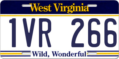 WV license plate 1VR266
