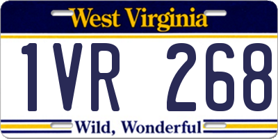 WV license plate 1VR268