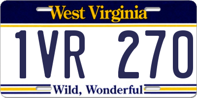 WV license plate 1VR270