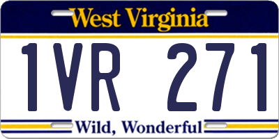 WV license plate 1VR271