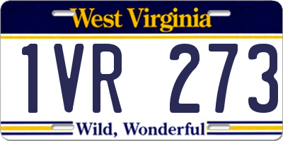 WV license plate 1VR273