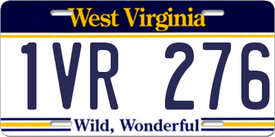 WV license plate 1VR276