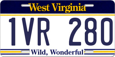 WV license plate 1VR280