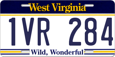 WV license plate 1VR284