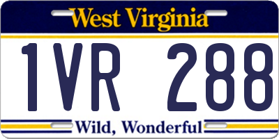 WV license plate 1VR288