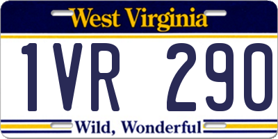 WV license plate 1VR290