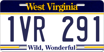 WV license plate 1VR291
