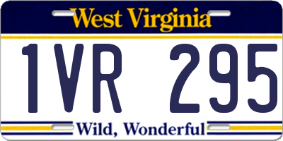 WV license plate 1VR295
