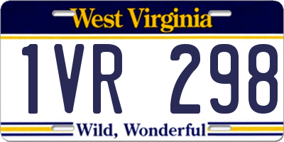 WV license plate 1VR298