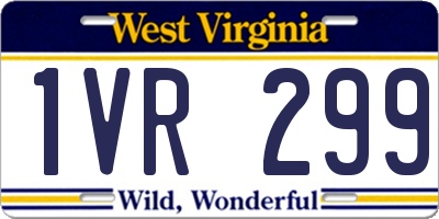 WV license plate 1VR299
