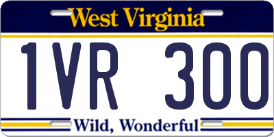 WV license plate 1VR300