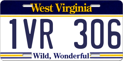 WV license plate 1VR306