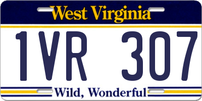 WV license plate 1VR307