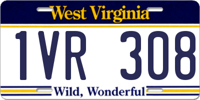 WV license plate 1VR308