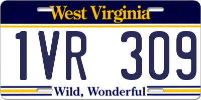 WV license plate 1VR309