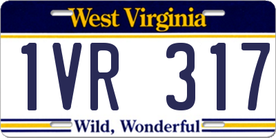 WV license plate 1VR317