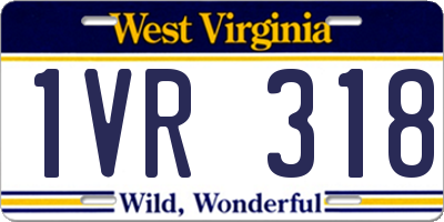 WV license plate 1VR318