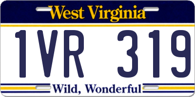 WV license plate 1VR319