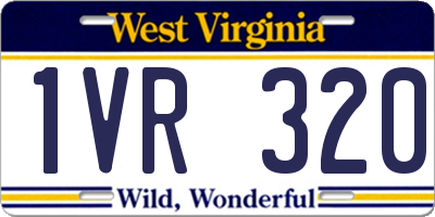 WV license plate 1VR320