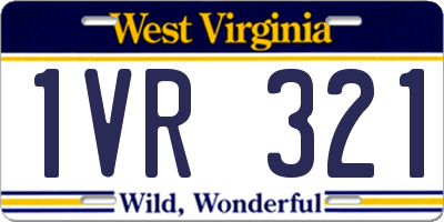 WV license plate 1VR321