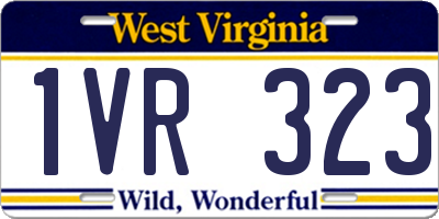 WV license plate 1VR323
