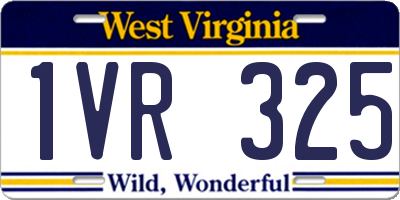 WV license plate 1VR325