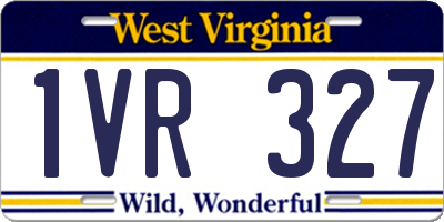 WV license plate 1VR327