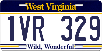 WV license plate 1VR329