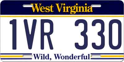 WV license plate 1VR330