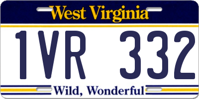 WV license plate 1VR332