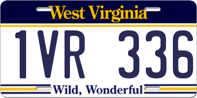 WV license plate 1VR336