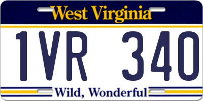 WV license plate 1VR340