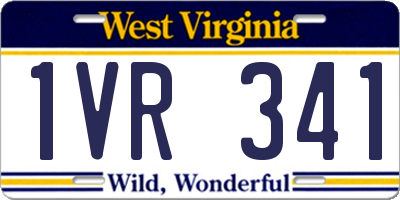 WV license plate 1VR341