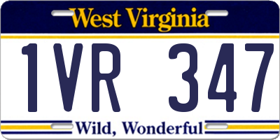 WV license plate 1VR347
