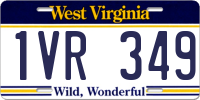 WV license plate 1VR349