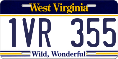 WV license plate 1VR355