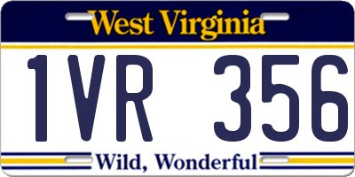 WV license plate 1VR356