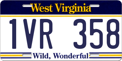 WV license plate 1VR358