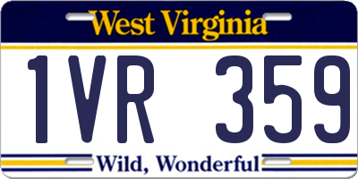WV license plate 1VR359