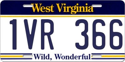 WV license plate 1VR366