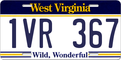 WV license plate 1VR367