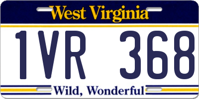 WV license plate 1VR368