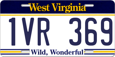 WV license plate 1VR369
