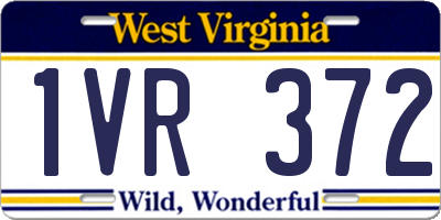 WV license plate 1VR372
