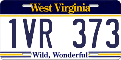 WV license plate 1VR373